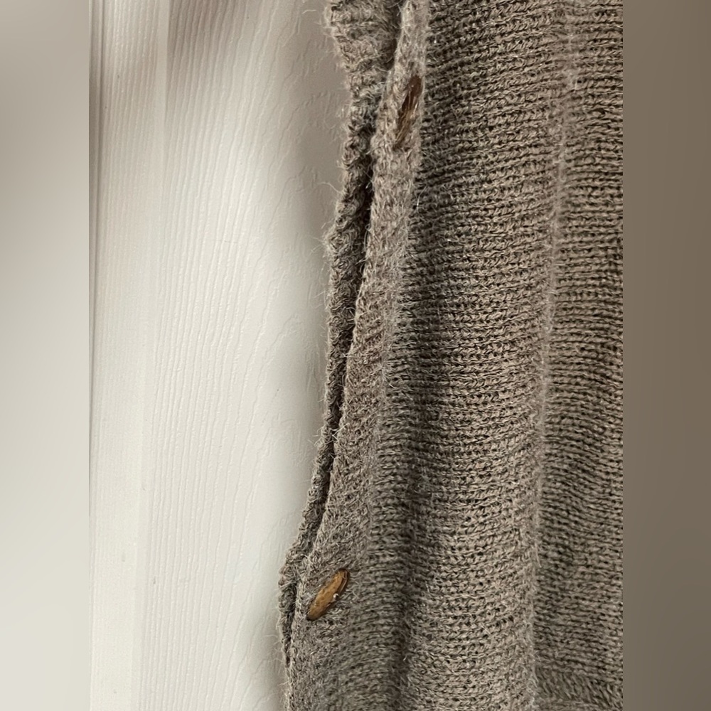 MAURICES Boho One Size Poncho Wool Side Buttons - Picture 4 of 7